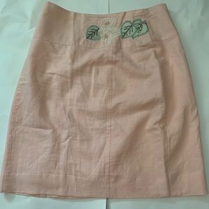 Caché light pink skirt with beads front.